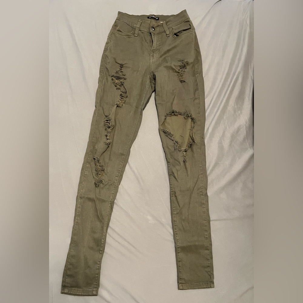 Olive Green Skinny Pants
